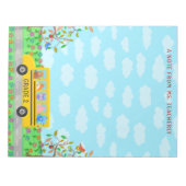 先生名教室かわいい動物たちスクールバス ノートパッド (正面)