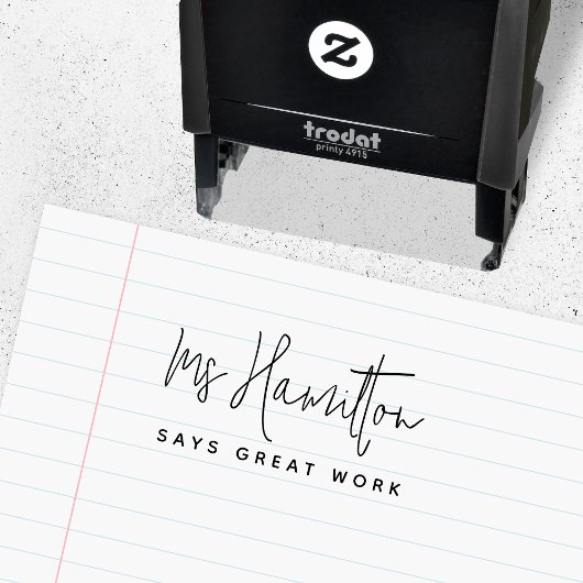 先生名素晴らし学年表示 セルフインキングスタンプ