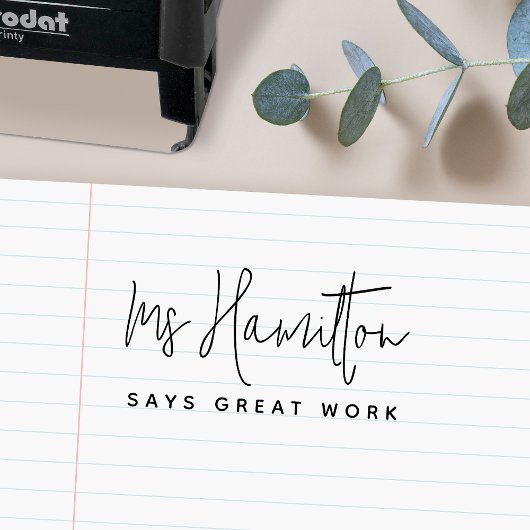 先生名素晴らし学年表示 セルフインキングスタンプ