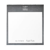 先生名評価引用文シャルボードフレーム ノートパッド (正面)