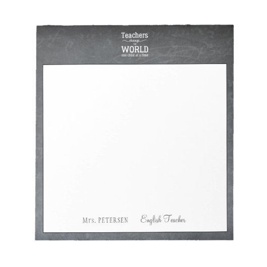 先生名評価引用文シャルボードフレーム ノートパッド (正面)