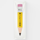 先生名鉛筆教室バナー 横断幕 (縦)