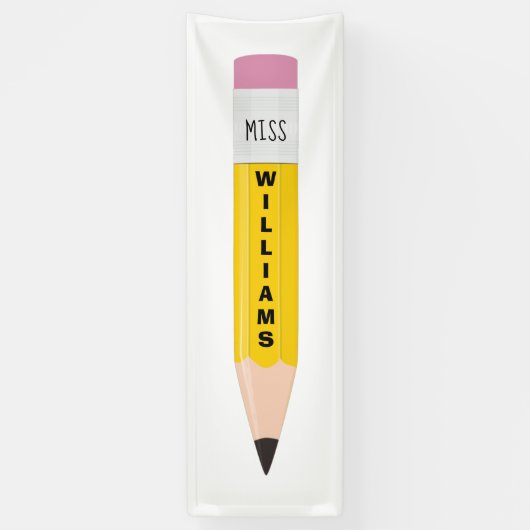 先生名鉛筆教室バナー 横断幕 (縦)