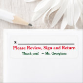 先生名+「レビュー、署名、返却」 ラベル (インサイチュ)