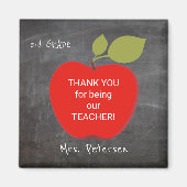 先生名 | Red Apple Blackboard 感謝していyou マグネット (正面)