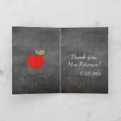 先生名blackboardホワイトタイポグラフィ引用文 サンキューカード (内部)