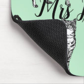 先生名Tabby Catコンピュータマウスマットパッド マウスパッド (コーナー)