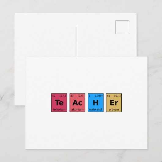 先生周期表 ポストカード (正面/裏面)