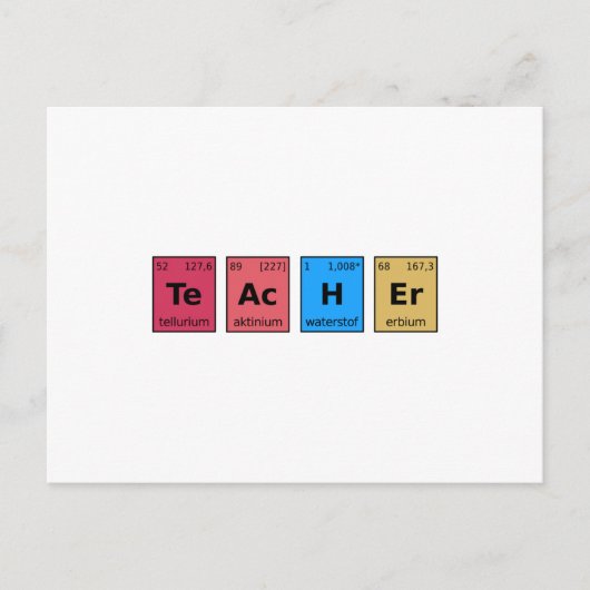 先生周期表 ポストカード (正面)