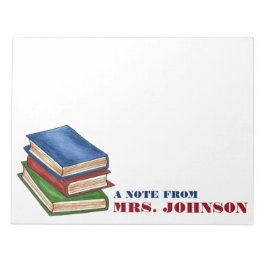 先生図書パーソナライズされたの注記 ノートパッド