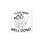 先生報酬スタンプOWL – クラス名メッセージの追加 ラバースタンプ (インプリント)