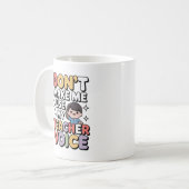 先生声出さないでね 可愛い 面白い コーヒーマグカップ (正面左)