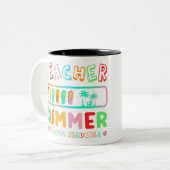 先生夏の再充電が必要なビーチマグカップ ツートーンマグカップ (正面左)