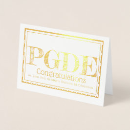 先生大学院教育学修士課程修了 箔カード