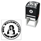 先生好き職場カスタム顔写真 セルフインキングスタンプ (インサイチュ)