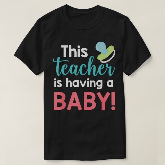 先生妊娠の告知先生を有するBa Tシャツ (デザイン正面)