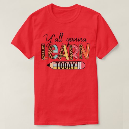 先生学校の初日学今日 Tシャツ (デザイン正面)