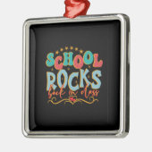 先生学校の授業のロック メタルオーナメント (左)