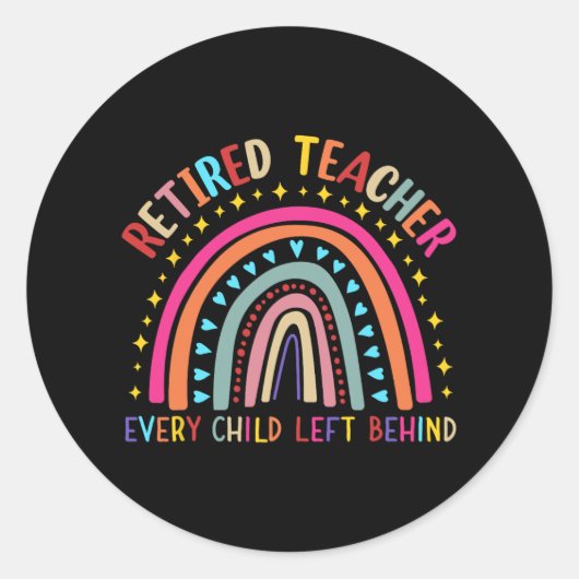 先生学校の離れ最後の日の後ろにある子供たち ラウンドシール (正面)