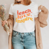 先生学校レトロカラフルおもしろい Tシャツ