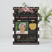 先生学校退職招待状 招待状 (スタンド正面)