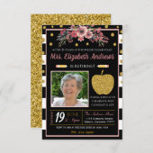 先生学校退職招待状 招待状 (正面/裏面)