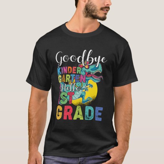 先生学生そう長い幼稚園こんにちは1stグラ tシャツ (正面)