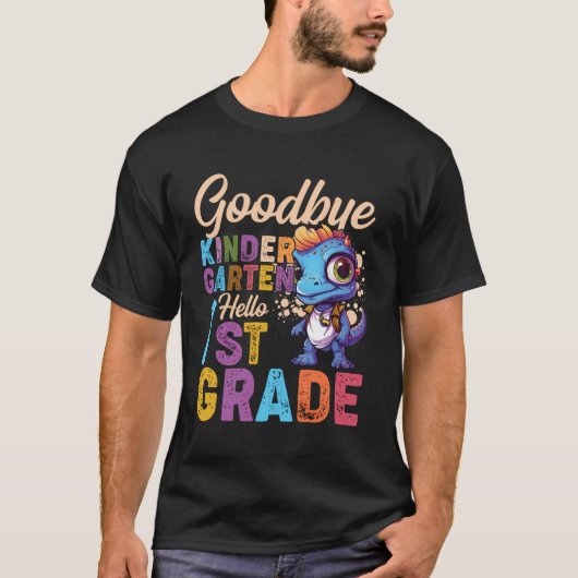 先生学生そう長い幼稚園こんにちは1stグラ tシャツ (正面)