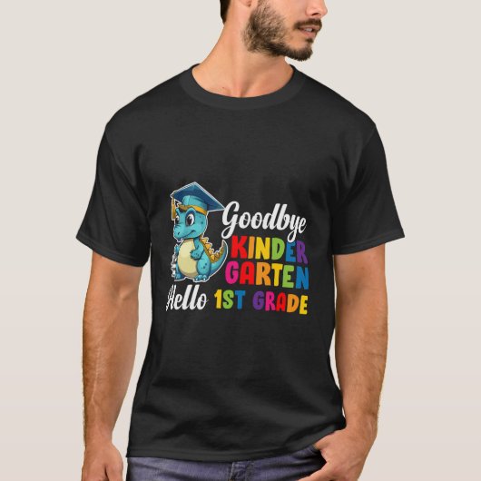 先生学生そう長い幼稚園こんにちは1stグラ tシャツ (正面)