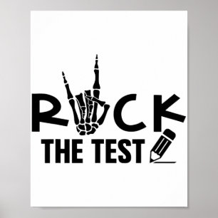 先生学生のためのテスト日の試験をロック ポスター