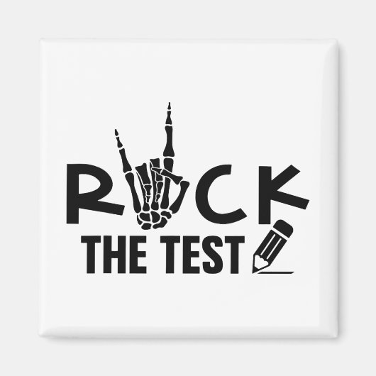 先生学生のためのテスト日の試験をロック マグネット (正面)