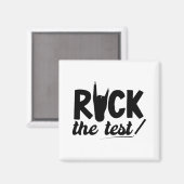先生学生のためのテスト日の試験をロック マグネット (正面/裏面)