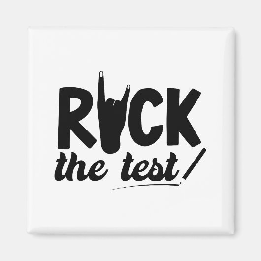 先生学生のためのテスト日の試験をロック マグネット (正面)