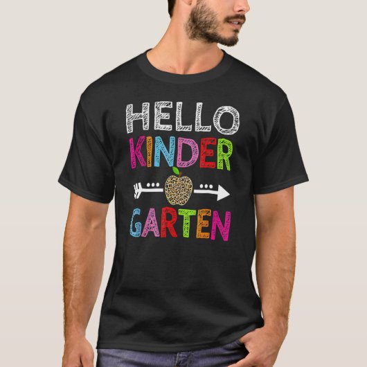 先生学生レオパード幼稚園 Tシャツ (正面)