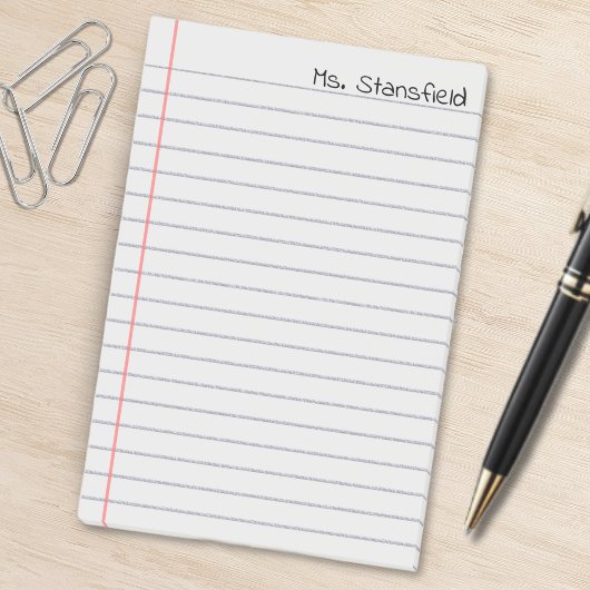 先生学生並みノート紙 ポストイット