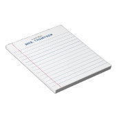 先生学生手帳が並んだ紙Aノート ノートパッド (アングル)