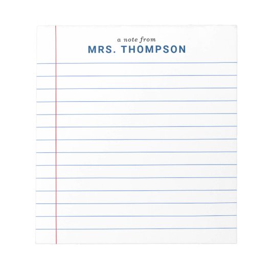 先生学生手帳が並んだ紙Aノート ノートパッド (正面)