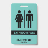 先生学生用トイレのバスルーム・パス バッジ (正面)