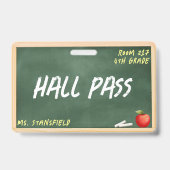 先生学生用浴室ホールパスシャルボード バッジ (正面)