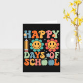先生学生第100日学校の幸せ100日 カード (黄色い花)