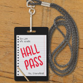 先生学生紙教室バスルームホールパス バッジ