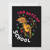 先生学生100日目の恐竜100日のSch 招待状 (裏面)