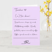 先生定義サンキューカード カード (黄色い花)