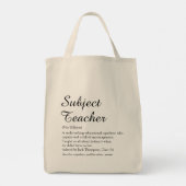 先生定義評価スクリプトおもしろい トートバッグ (裏面)