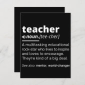 先生定義 – おもしろい教えの学校先生 セーブザデート (正面/裏面)