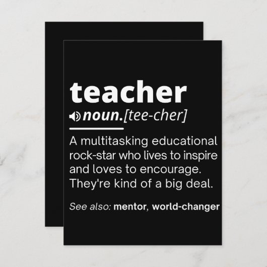 先生定義 – おもしろい教えの学校先生 セーブザデート (正面/裏面)