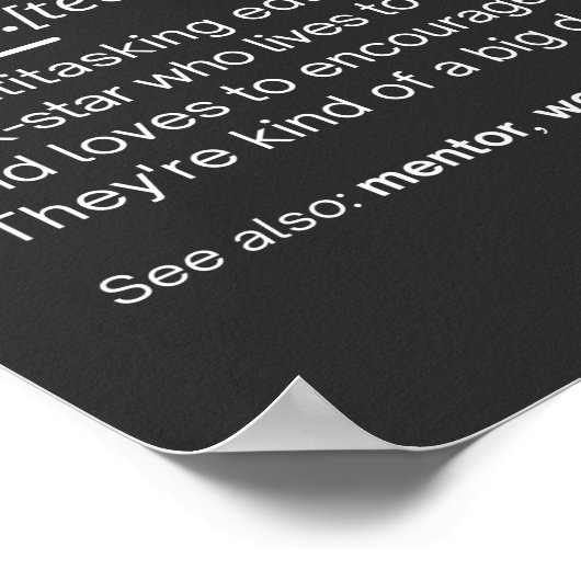 先生定義 – おもしろい教えの学校先生 ポスター (角)