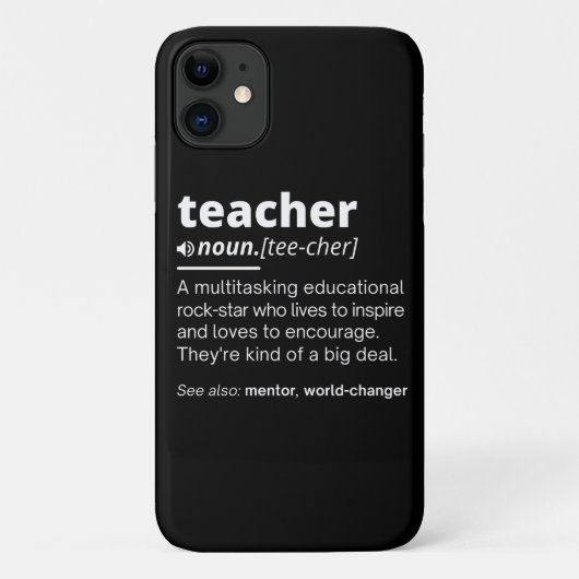 先生定義 – おもしろい教えの学校先生 Case-Mate iPhoneケース (裏面)