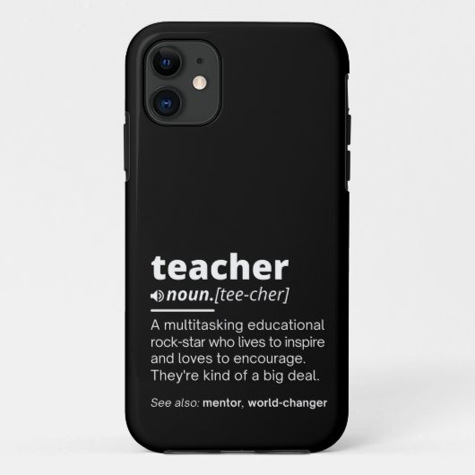先生定義 – おもしろい教えの学校先生 Case-Mate iPhoneケース (裏面)