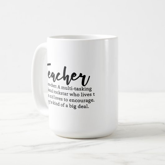 先生定義 コーヒーマグカップ (正面左)